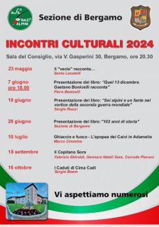 Incontri culturali ANA Bergamo